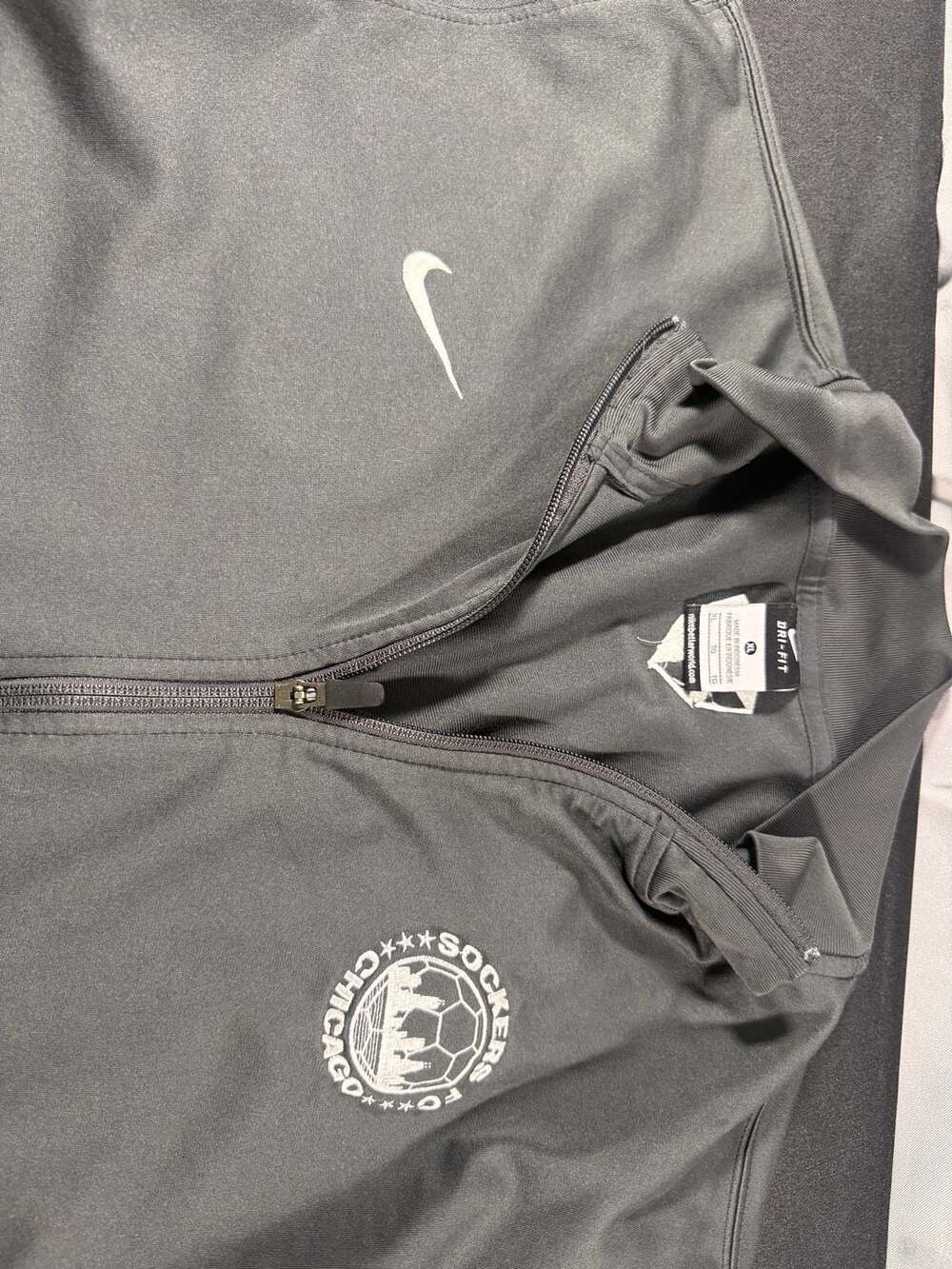 Nike Chicago Fire FC Dri-Fit Full-Zip Jacket XL Gray